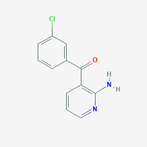 molecular formula C12H9ClN2O B1426939 3-(3-Chlorobenzoyl)pyridin-2-amine CAS No. 1343767-60-1