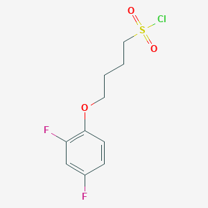 molecular formula C10H11ClF2O3S B1426941 4-(2,4-二氟苯氧基)丁-1-磺酰氯 CAS No. 1375068-02-2