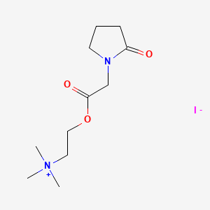 molecular formula C11H21IN2O3 B14269448 Ethanaminium, N,N,N-trimethyl-2-(((2-oxo-1-pyrrolidinyl)acetyl)oxy)-, iodide CAS No. 132382-13-9