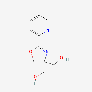 molecular formula C10H12N2O3 B14269455 [2-(Pyridin-2-yl)-4,5-dihydro-1,3-oxazole-4,4-diyl]dimethanol CAS No. 140118-66-7
