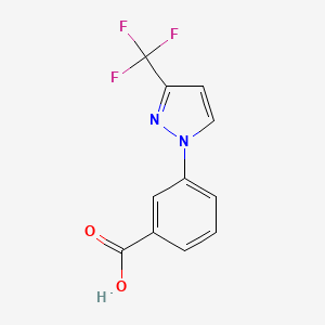 molecular formula C11H7F3N2O2 B1426946 3-[3-(trifluoromethyl)-1H-pyrazol-1-yl]benzoic acid CAS No. 1394041-90-7
