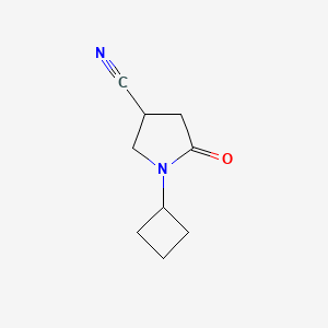 molecular formula C9H12N2O B1426947 1-环丁基-5-氧代吡咯烷-3-腈 CAS No. 1339014-49-1