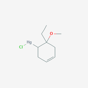 molecular formula C9H15ClHgO B14269494 Chloro(6-ethyl-6-methoxycyclohex-3-en-1-yl)mercury CAS No. 138714-19-9