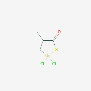 molecular formula C4H6Cl2GeOS B14269507 2,2-Dichloro-4-methyl-1,2-thiagermolan-5-one CAS No. 136215-35-5