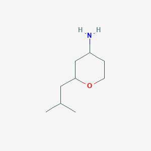 molecular formula C9H19NO B1426951 2-(2-Methylpropyl)oxan-4-amine CAS No. 1341729-33-6