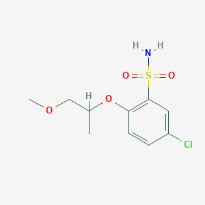 molecular formula C10H14ClNO4S B1426953 5-Chloro-2-[(1-methoxypropan-2-yl)oxy]benzene-1-sulfonamide CAS No. 1341400-46-1