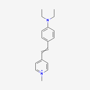 molecular formula C18H23N2+ B14269583 Pyridinium, 4-[2-[4-(diethylamino)phenyl]ethenyl]-1-methyl- CAS No. 133338-40-6