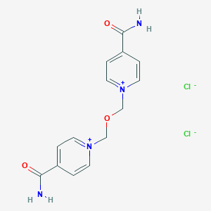 molecular formula C14H16Cl2N4O3 B142696 Bis(4-carbamoyl-1-pyridiniomethyl) Ether Dichloride CAS No. 21260-10-6