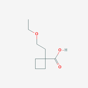 molecular formula C9H16O3 B1426961 1-(2-Ethoxyethyl)cyclobutane-1-carboxylic acid CAS No. 1421601-21-9