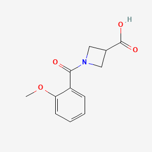 molecular formula C12H13NO4 B1426966 1-(2-Methoxybenzoyl)azetidine-3-carboxylic acid CAS No. 1378408-99-1