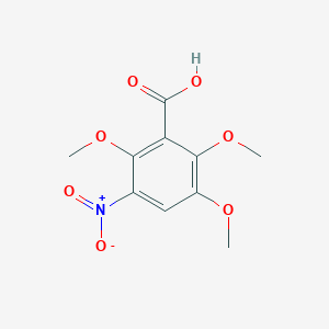 molecular formula C10H11NO7 B14269667 Benzoic acid, 2,3,6-trimethoxy-5-nitro- CAS No. 185316-83-0