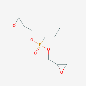 molecular formula C9H17O5P B14269679 Bis[(oxiran-2-yl)methyl] propylphosphonate CAS No. 134979-05-8