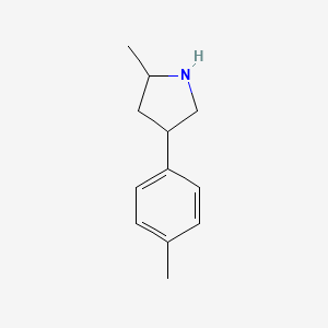 molecular formula C12H17N B1426970 2-Methyl-4-(4-methylphenyl)pyrrolidine CAS No. 1339147-04-4