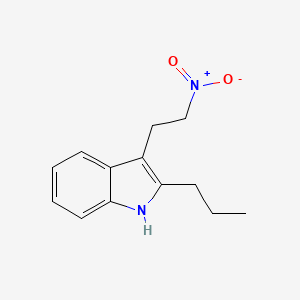 molecular formula C13H16N2O2 B14269705 3-(2-Nitroethyl)-2-propyl-1H-indole CAS No. 140843-15-8
