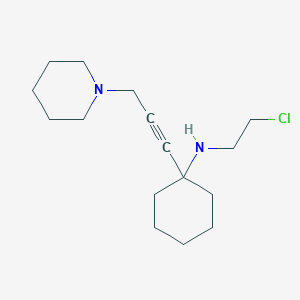 molecular formula C16H27ClN2 B14269714 N-(2-Chloroethyl)-1-[3-(piperidin-1-yl)prop-1-yn-1-yl]cyclohexan-1-amine CAS No. 184886-46-2