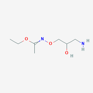 molecular formula C7H16N2O3 B14269764 Ethyl N-(3-amino-2-hydroxypropoxy)ethanimidate CAS No. 130545-57-2
