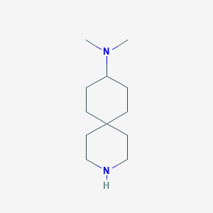 molecular formula C12H24N2 B1426982 N,N-dimethyl-3-azaspiro[5.5]undecan-9-amine CAS No. 1780611-15-5
