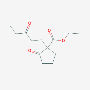 molecular formula C13H20O4 B14269926 Ethyl 2-oxo-1-(3-oxopentyl)cyclopentane-1-carboxylate CAS No. 176101-58-9