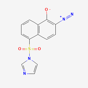 molecular formula C13H8N4O3S B14269977 2-Diazonio-5-(1H-imidazole-1-sulfonyl)naphthalen-1-olate CAS No. 136152-48-2