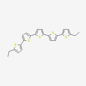 molecular formula C24H20S5 B14270006 2,5-bis[5-(5-ethylthiophen-2-yl)thiophen-2-yl]thiophene CAS No. 138537-85-6