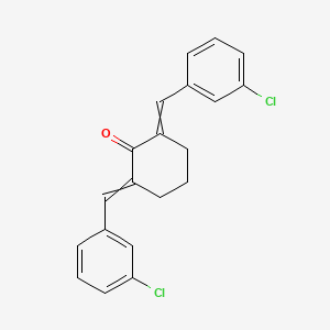 molecular formula C20H16Cl2O B14270029 Cyclohexanone, 2,6-bis[(3-chlorophenyl)methylene]- CAS No. 138197-91-8