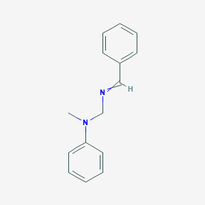 molecular formula C15H16N2 B14270030 N-[(Benzylideneamino)methyl]-N-methylaniline CAS No. 136465-32-2