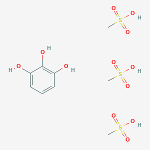 molecular formula C9H18O12S3 B14270054 Benzene-1,2,3-triol;methanesulfonic acid CAS No. 126615-05-2