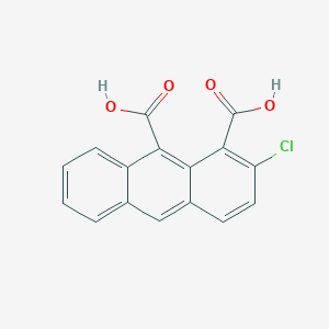 molecular formula C16H9ClO4 B14270066 1,9-Anthracenedicarboxylic acid, 2-chloro- CAS No. 185038-69-1