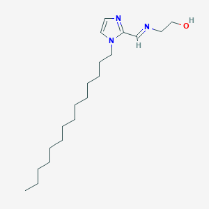 molecular formula C20H37N3O B14270067 2-{(E)-[(1-Tetradecyl-1H-imidazol-2-yl)methylidene]amino}ethan-1-ol CAS No. 185448-41-3