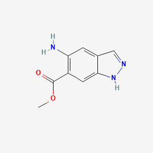 molecular formula C9H9N3O2 B1427007 methyl 5-amino-1H-indazole-6-carboxylate CAS No. 1000373-79-4