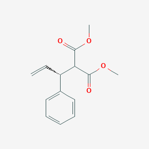 molecular formula C14H16O4 B14270093 Propanedioic acid, [(1R)-1-phenyl-2-propenyl]-, dimethyl ester CAS No. 164713-27-3