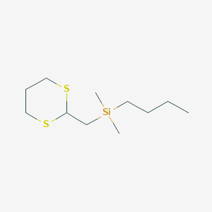 molecular formula C11H24S2Si B14270102 Butyl[(1,3-dithian-2-yl)methyl]dimethylsilane CAS No. 185418-47-7
