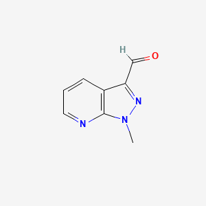 molecular formula C8H7N3O B1427014 1-Methyl-1H-pyrazolo[3,4-b]pyridine-3-carbaldehyde CAS No. 1511782-19-6