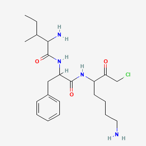molecular formula C22H35ClN4O3 B14270163 Isoleucyl-phenylalanyl-lysine chloromethyl ketone CAS No. 126642-86-2