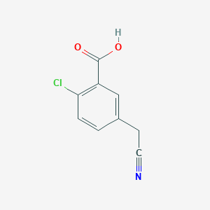 molecular formula C9H6ClNO2 B1427017 2-Chloro-5-(cyanomethyl)benzoic acid CAS No. 66658-58-0