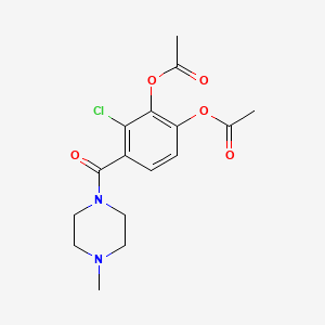 molecular formula C16H19ClN2O5 B14270225 3-Chloro-4-(4-methylpiperazine-1-carbonyl)-1,2-phenylene diacetate CAS No. 137054-48-9