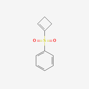 molecular formula C10H10O2S B14270235 Benzene, (1-cyclobuten-1-ylsulfonyl)- CAS No. 163706-67-0
