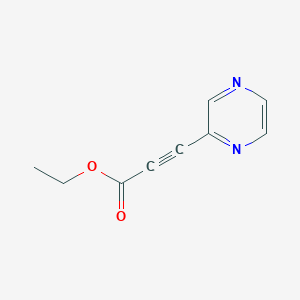 2-Propynoic acid, 3-(2-pyrazinyl)-, ethyl ester