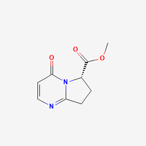 molecular formula C9H10N2O3 B1427025 (S)-methyl 4-oxo-4,6,7,8-tetrahydropyrrolo[1,2-a]pyrimidine-6-carboxylate CAS No. 1190392-23-4