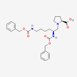 molecular formula C27H35N3O6 B14270270 L-Proline, 1-[(2S)-2,6-bis[[(phenylmethoxy)carbonyl]amino]hexyl]- CAS No. 184635-12-9