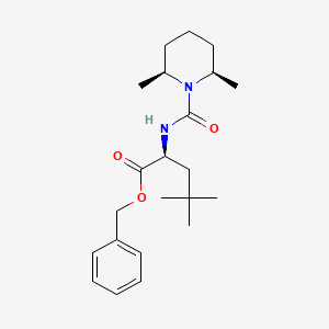 molecular formula C22H34N2O3 B14270287 benzyl (2S)-2-[[(2S,6R)-2,6-dimethylpiperidine-1-carbonyl]amino]-4,4-dimethylpentanoate 