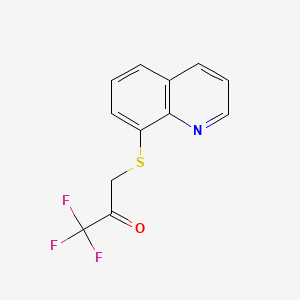 molecular formula C12H8F3NOS B14270360 2-Propanone, 1,1,1-trifluoro-3-(8-quinolinylthio)- CAS No. 127183-43-1