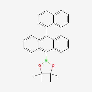 molecular formula C30H27BO2 B1427039 4,4,5,5-Tetramethyl-2-[10-(1-naphthyl)anthracen-9-yl]-1,3,2-dioxaborolane CAS No. 1149804-35-2