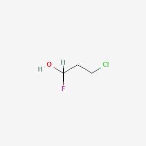 molecular formula C3H6ClFO B14270413 3-Chloro-1-fluoropropan-1-ol CAS No. 139008-04-1