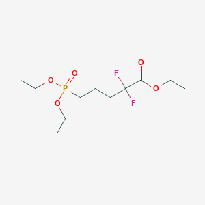 molecular formula C11H21F2O5P B14270436 Ethyl 5-(diethoxyphosphoryl)-2,2-difluoropentanoate CAS No. 134704-98-6