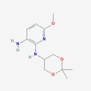 molecular formula C12H19N3O3 B1427045 N2-(2,2-二甲基-1,3-二氧杂环-5-基)-6-甲氧基吡啶-2,3-二胺 CAS No. 1075237-92-1