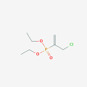 molecular formula C7H14ClO3P B14270483 3-Chloro-2-diethoxyphosphorylprop-1-ene CAS No. 136950-56-6