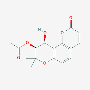 molecular formula C16H16O6 B142705 Qianhucoumarin B CAS No. 152615-14-0