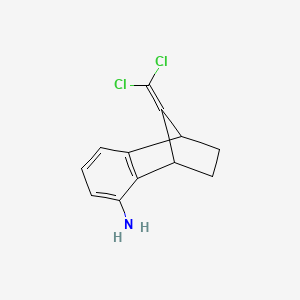 molecular formula C12H11Cl2N B1427053 9-(Dichloromethylene)-1,2,3,4-tetrahydro-1,4-methanonaphthalen-5-amine CAS No. 935772-63-7
