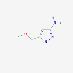 molecular formula C6H11N3O B1427055 5-(Methoxymethyl)-1-methyl-1H-pyrazol-3-amine CAS No. 1328640-82-9